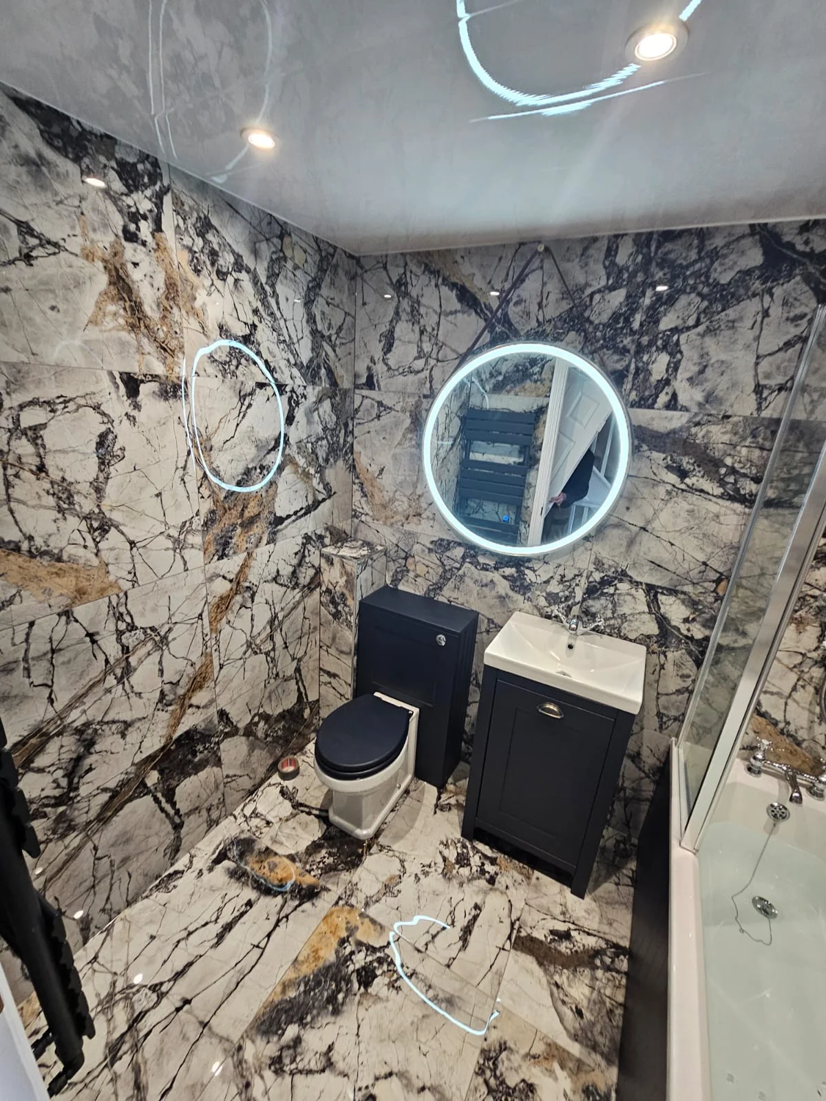 Durham indigo vanity bathroom suite